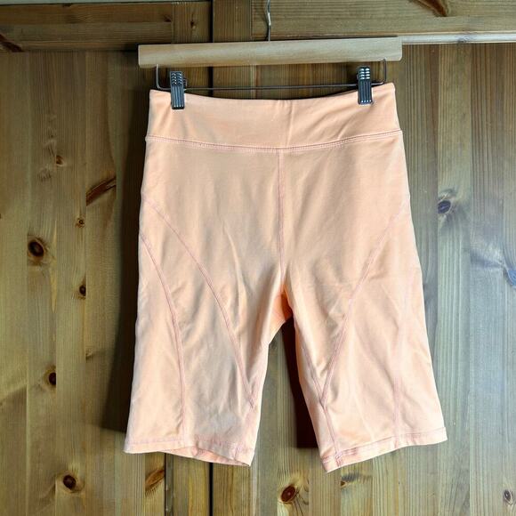 Free People Movement Biker Baby Shorts Orange Peach Athleisure Women’s Medium - Picture 3 of 8